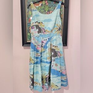 Boden Multicolor Scenic Print Dress